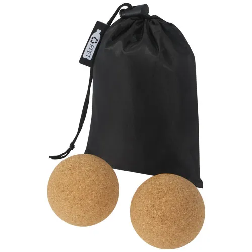 Balle de yoga en liège Trikona- set de 2