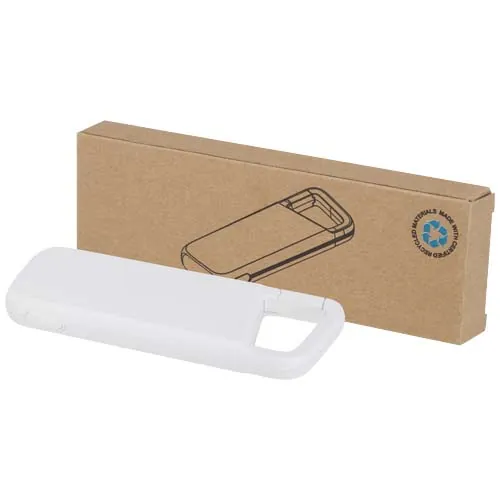 Batterie externe Alkes de 5 000 mAh et 12 W en plastique recyclé résistante à l’eau avec mousqueton