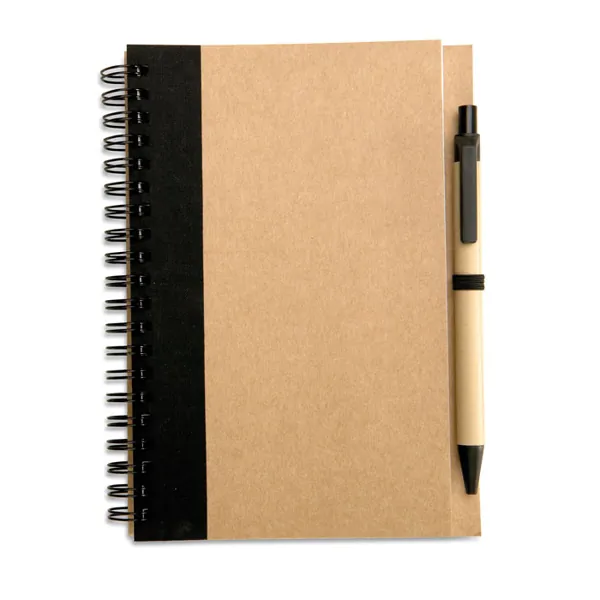 Bloc-notes recyclé et stylo - SONORA PLUS