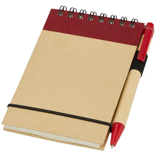 Bloc-notes recyclé format A7 avec stylo Zuse