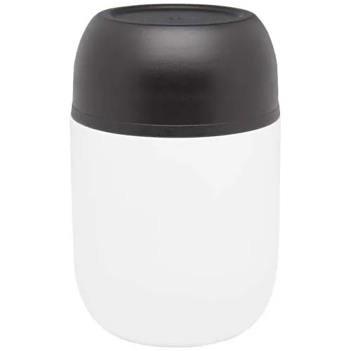 Boîte-repas Supo en acier inoxydable recyclé à double paroi de 480 ml avec cuillère pliable