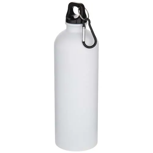 Bouteille d’eau Oregon de 750 ml en acier inoxydable à simple paroi certifiée RCS, recyclé mat avec mousqueton