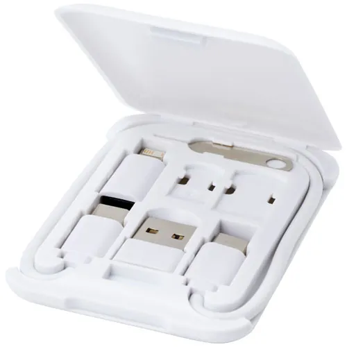 Câble de recharge modulaire en plastique recyclé Savvy avec support de téléphone