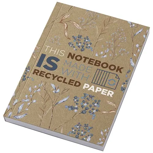 Carnet A6 à couverture souple recyclée en kraft Novella Austen avec 100 feuilles