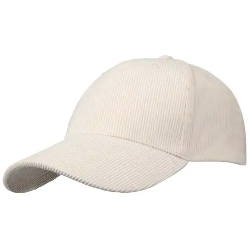 Casquette 6 panneaux Hutton en velours côtelé recyclé