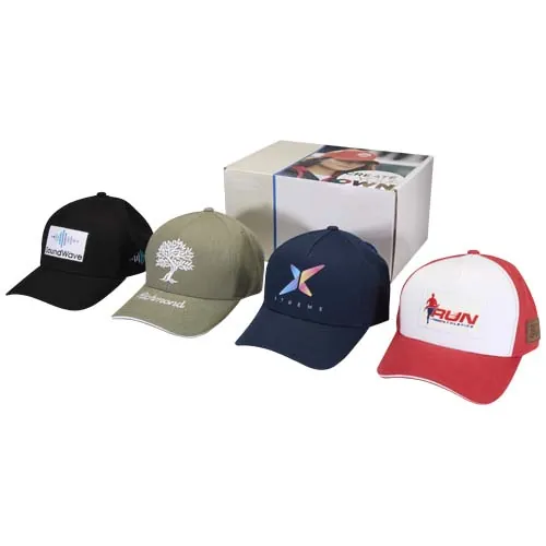 Coffret d'échantillons de casquettes recyclées