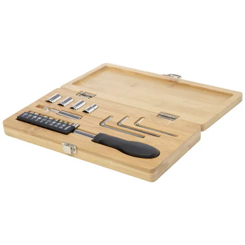 Ensemble d'outils Rivet 19 pièces en bambou/plastique recyclé