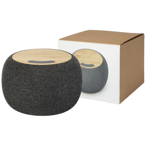 Haut-parleur Bluetooth® et tapis de charge sans fil Ecofiber en bamboo/RPET