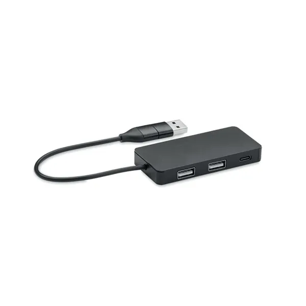 Hub USB 3 ports avec câble 20cm - HUB-C
