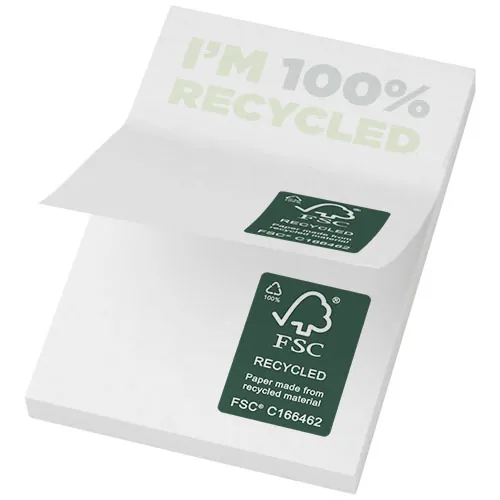 Mémos autocollants recyclés 50 x 75 mm Sticky-Mate®