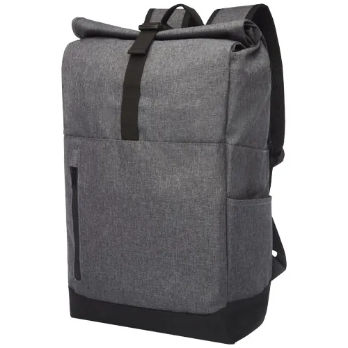 Sac à dos Libra recyclé GRS avec rabat enroulable pour ordinateur portable de 15,6" 12L