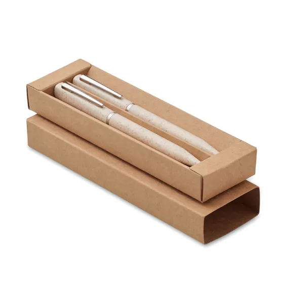 Set de stylo paille de blé/ABS - PEAT